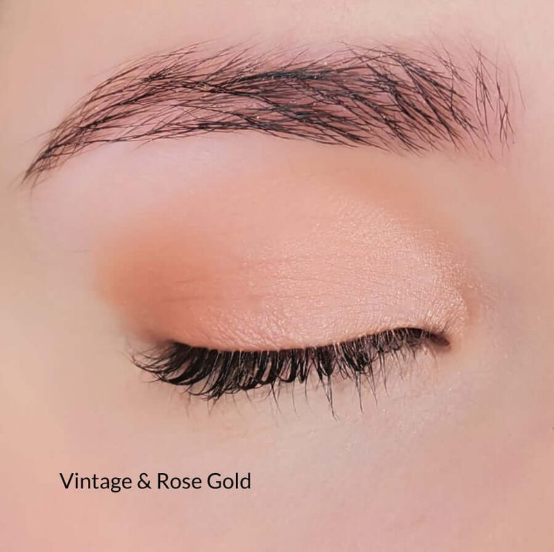 Augen-Make-up mit Vintage und Rose Gold