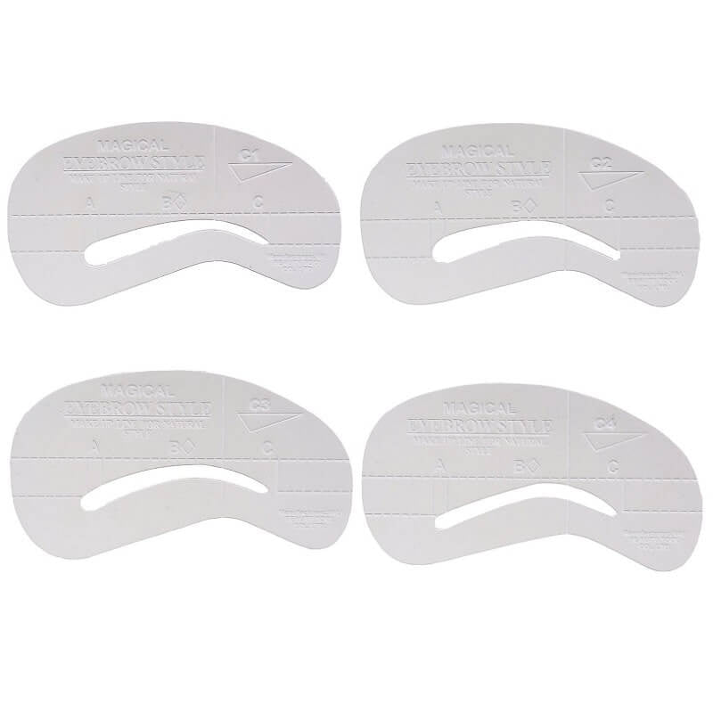 Wenkbrauw sjablonen, 4x Magical Eyebrow style - Mineralissima